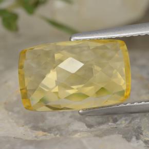Citrino amarelo mel natural 4,28ct, almofada cortada, VVS