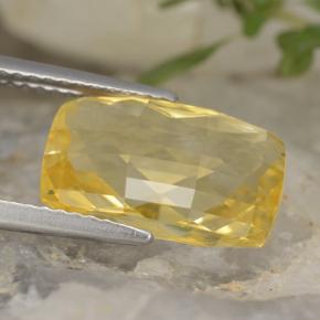 Citrino amarelo mel natural 4,28ct, almofada cortada, VVS