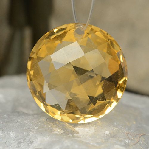 7.88ct Natural Dourado Escuro Citrino, Redondo, VVS