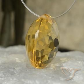 Citrino Dourado Escuro Natural 7.88ct, Redondo, VVS