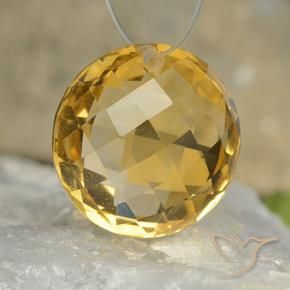 Citrino Dourado Escuro Natural 7.88ct, Redondo, VVS