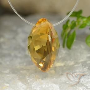 Citrino Laranja Dourado Profundo Natural 4.44ct, Redondo, VVS