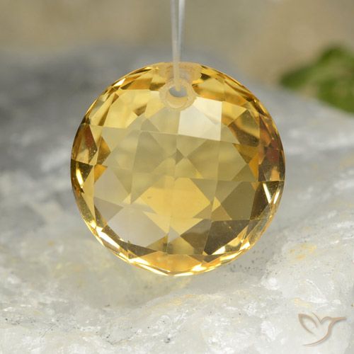 7.70ct Natural Laranja Dourada Citrino, Redondo, VVS