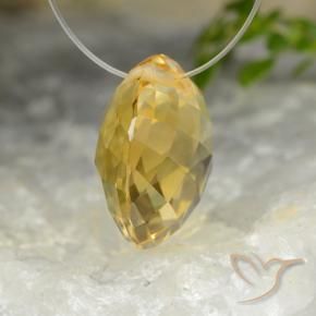 Citrino Laranja Dourada Natural 7.70ct, Redondo, VVS