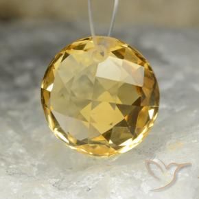 Citrino Laranja Dourada Natural 7.70ct, Redondo, VVS