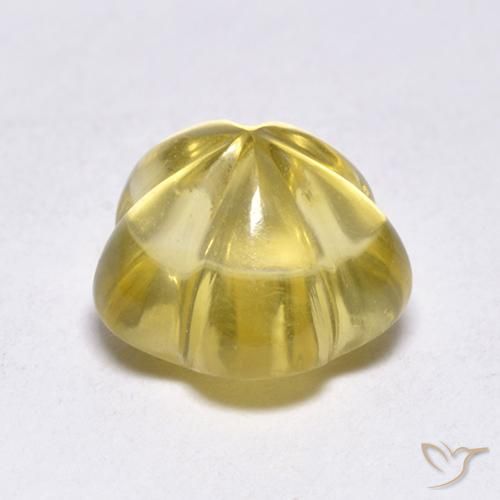 Citrino amarelo médio Natural 2.38ct, Flor cortada, Transparente