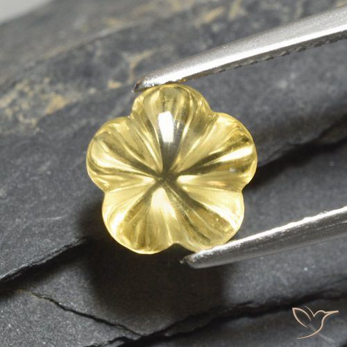 2.30ct Natural Amarelo Toscana Citrino, Flor cortada, Transparente