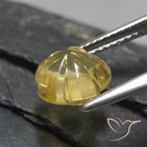 Citrino Luz Dourada Natural 1.97ct, Flor cortada, Transparente