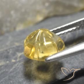 Citrino Amarelo Dourado Claro Natural 2.19ct, Flor cortada, Transparente