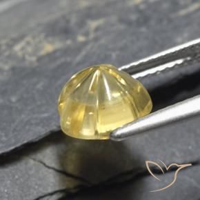 Citrino Amarelo Dourado Claro Natural 2.11ct, Flor cortada, Transparente