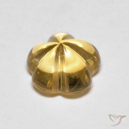 Citrino Amarelo escuro Natural 2.11ct, Flor cortada, Transparente