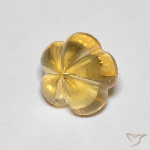 2.29ct Natural Mel amarelo Citrino, Flor cortada, Transparente
