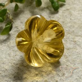 Citrino Dourado-Laranja Natural 2.34ct, Flor cortada, Transparente