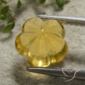 Citrino Dourado-Laranja Natural 2.34ct, Flor cortada, Transparente