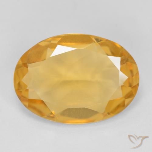 4.04ct Natural Laranja-dourado médio-claro Citrino, oval, VVS-VS