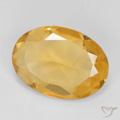 Citrino Laranja-dourado médio-claro Natural 4.04ct, oval, VVS-VS