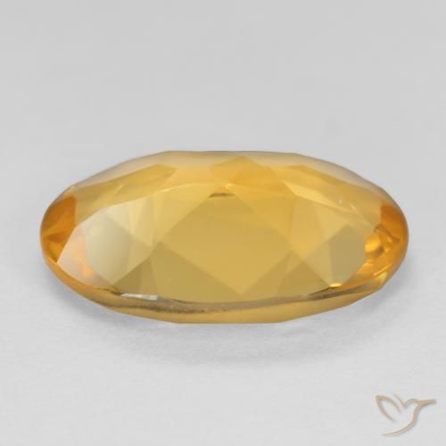 Citrino Laranja-dourado médio-claro Natural 4.04ct, oval, VVS-VS