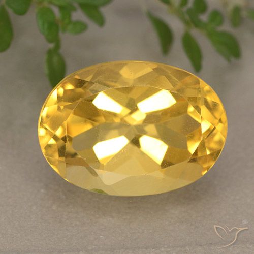 6.38ct Natural ouro médio Citrino, oval, VVS-VS