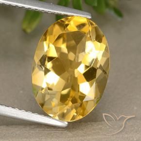 Citrino Dourado Médio-claro Natural 4.78ct, oval, VVS-VS