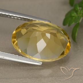 Citrino Dourado Médio-claro Natural 4.78ct, oval, VVS-VS