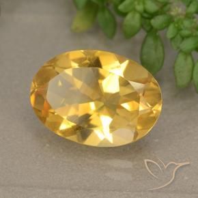 Citrino ouro brilhante Natural 5.11ct, oval, VVS-VS