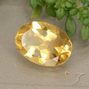 Citrino ouro médio Natural 5.44ct, oval, VVS-VS