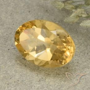 Citrino Dourado médio Natural 5.71ct, oval, VVS-VS
