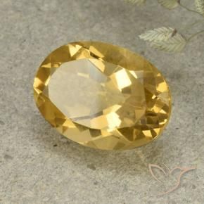 Citrino Dourado médio Natural 5.43ct, oval, VVS-VS