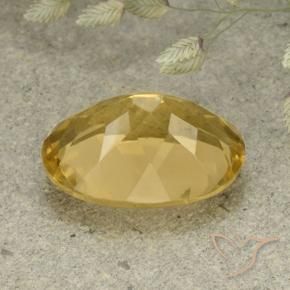 Citrino Dourado médio Natural 5.43ct, oval, VVS-VS