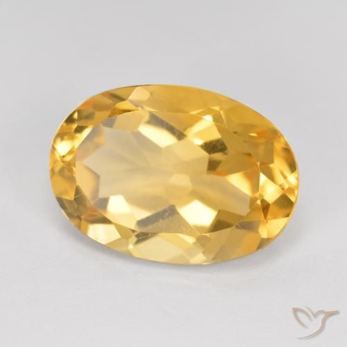 Citrino Dourado médio Natural 5.71ct, oval, VVS-VS
