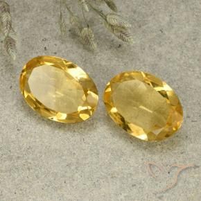Pedras preciosas de Citrino Dourado médio natural de 8.15 ct, oval, VVS-VS