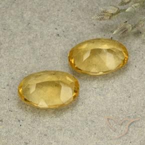 Pedras preciosas de Citrino Dourado médio natural de 8.15 ct, oval, VVS-VS
