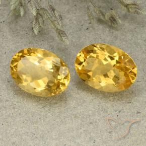 Pedras preciosas de Citrino Dourado Médio-claro natural de 11.40 ct, oval, VVS-VS