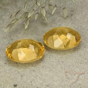 Pedras preciosas de Citrino Dourado Médio-claro natural de 11.40 ct, oval, VVS-VS