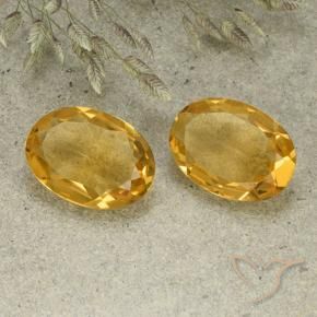 Pedras preciosas de Citrino Laranja Dourado Profundo natural de 8.29 ct, oval, VVS-VS