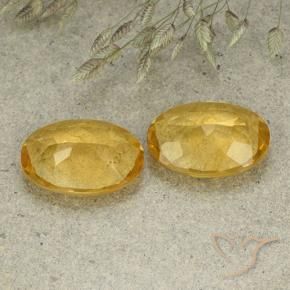 Pedras preciosas de Citrino Laranja Dourado Profundo natural de 8.29 ct, oval, VVS-VS