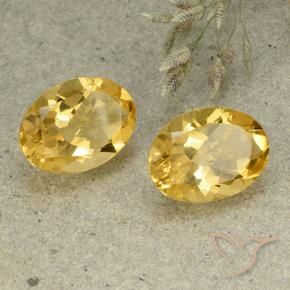 Pedras preciosas de citrino dourado natural de 9,74 ct, corte oval, VVS-VS