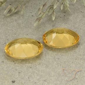 Pedras preciosas de citrino dourado natural de 9,74 ct, corte oval, VVS-VS