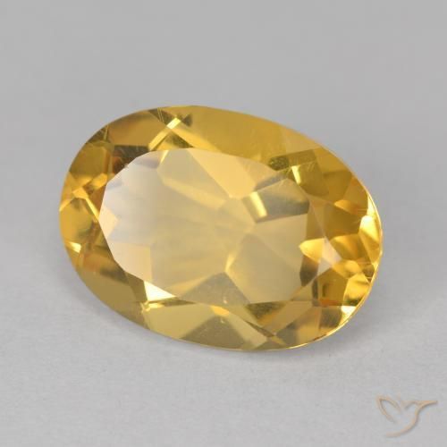 Citrino Dourado médio Natural 5.52ct, oval, VVS-VS