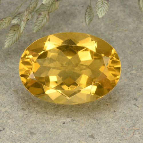 5.35ct Natural Laranja Dourado Profundo Citrino, oval, VVS-VS