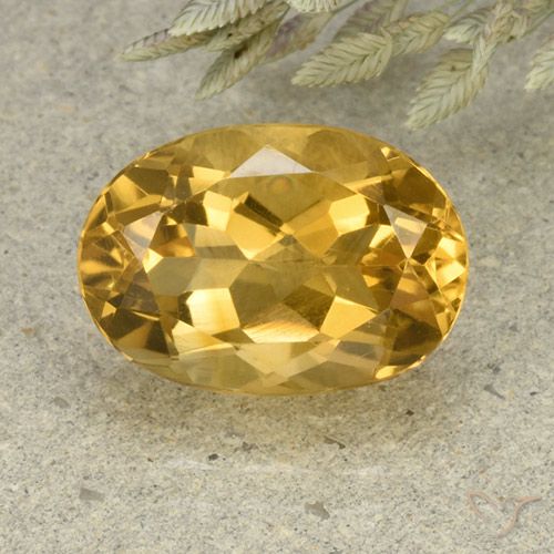 5.73ct Natural Dourado Médio-claro Citrino, oval, VVS-VS