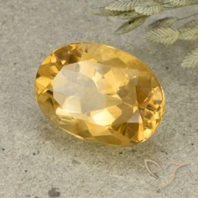 Citrino Dourado Médio-claro Natural 5.73ct, oval, VVS-VS