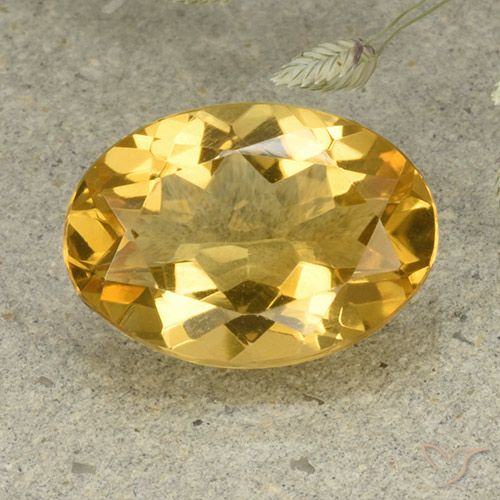 4.45ct Natural Laranja Dourada Citrino, oval, VVS-VS