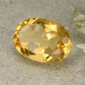 Citrino Dourado Médio-claro Natural 5.60ct, oval, VVS-VS