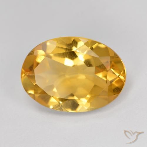Citrino Laranja Dourado Profundo Natural 5.16ct, oval, VVS-VS