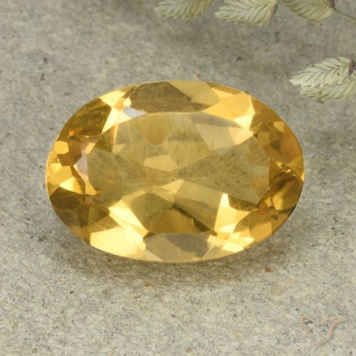 4.56ct Natural Laranja Dourada Citrino, oval, VVS-VS