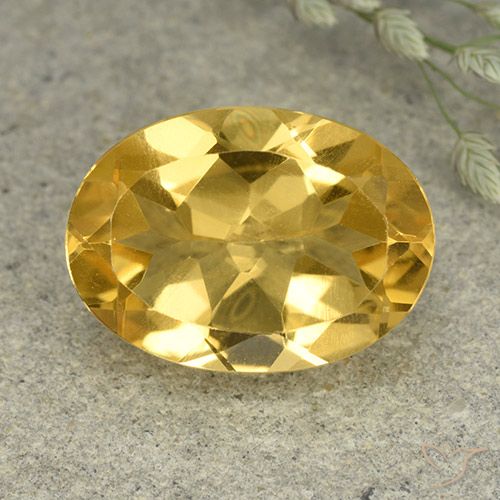 5.38ct Natural Laranja Dourada Citrino, oval, VVS-VS