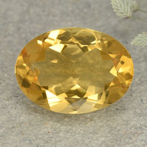 4.99ct Natural Dourado Médio-claro Citrino, oval, VVS-VS