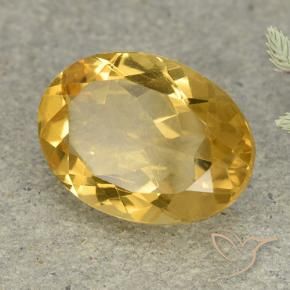 Citrino Dourado Médio-claro Natural 4.99ct, oval, VVS-VS