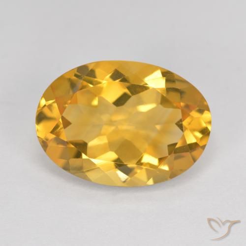 5.14ct Natural Dourado Escuro Citrino, oval, VVS-VS